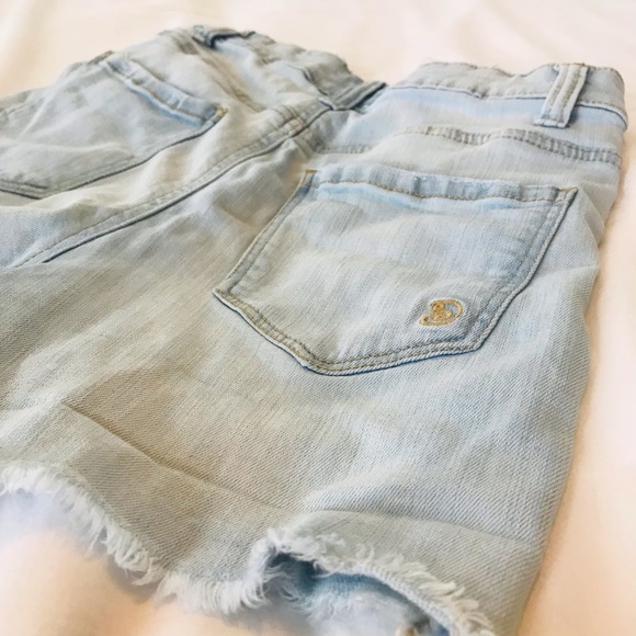 🥥🌊INDIGO REIN- HIGH WAISTED JEAN SHORTS🌊🥥 - Picture 1 of 4